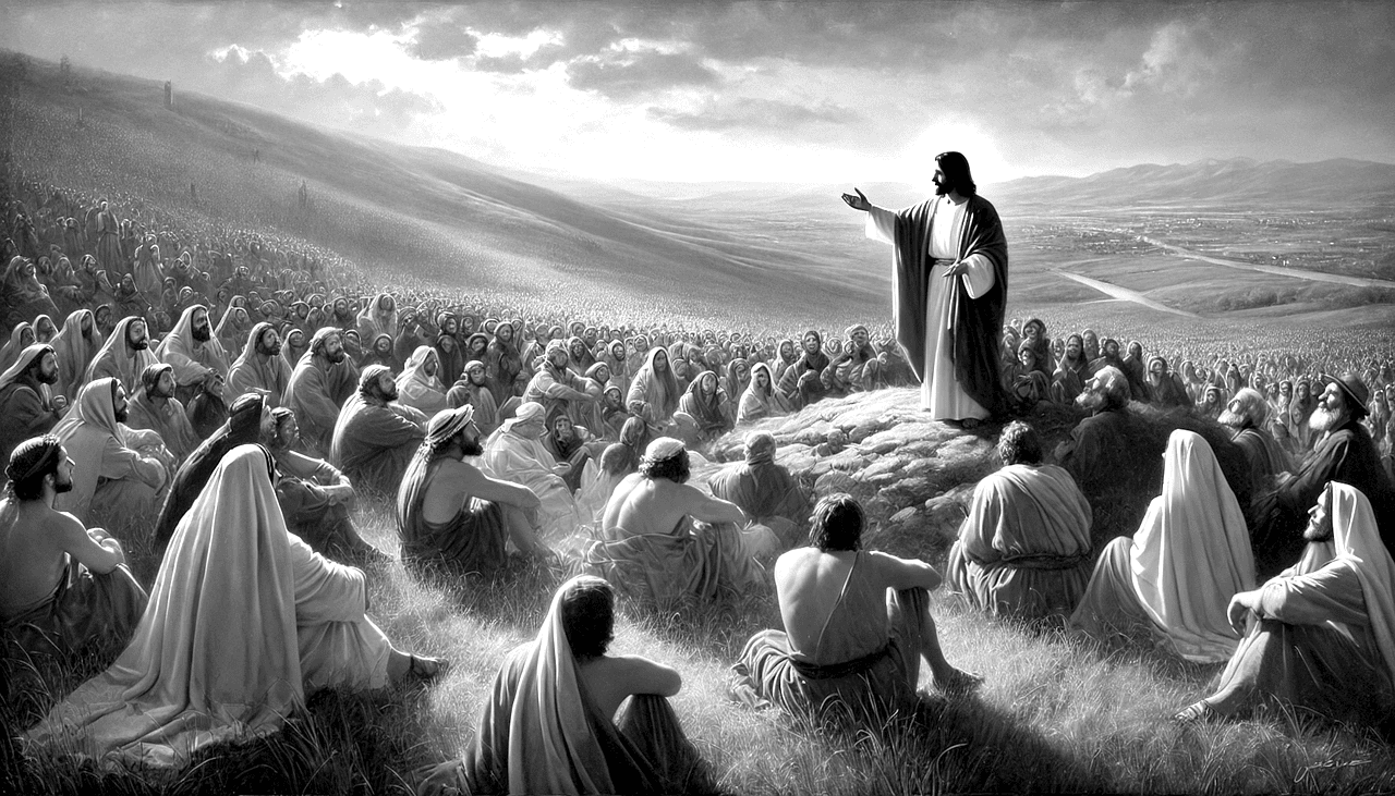 Jesus teaching on the Mount