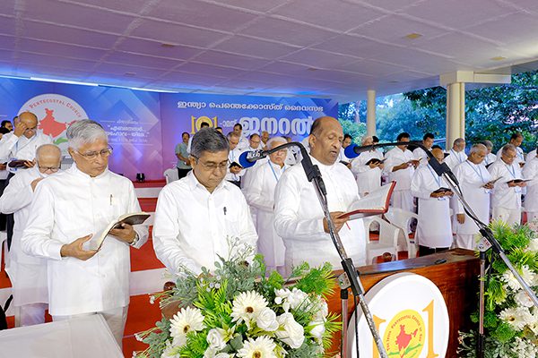 Pastor John Richard, Dr. Saju Joseph, Pr. Varghese Mathai