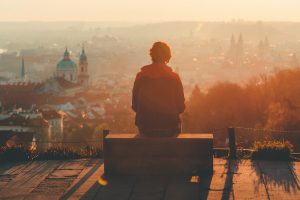 person, sit, bench, alone, sitting, human, city view, viewpoint, solitary, solitude, wooden bench, alone, alone, alone, alone, alone, human